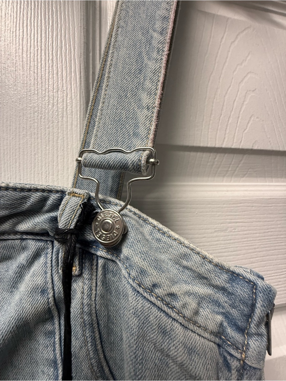 Diesel Light Wash Denim Overall Maxi Dress - Picture 6 of 11